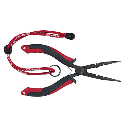 Berkley 8in XCD Straight Nose Pliers, Red/Gray/Black, 1402790