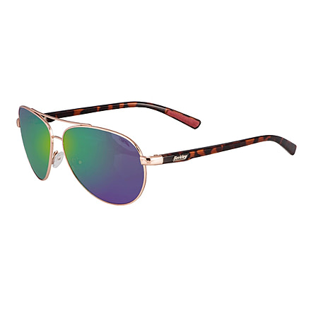 Berkley BER001 Sunglasses, Gold Frame, Green Mirror Copper Base Lens, 1479093