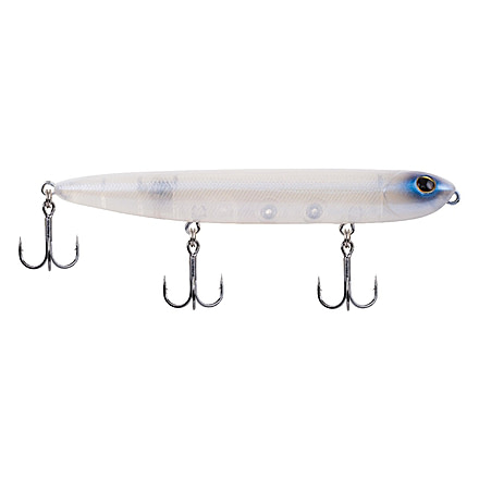 Berkley Drift Walker Hard Bait, Topwater, 110, 1/2 oz, 110mm, Topwater, Hook Size 6, 3 Hooks, Ghost White, 110, 1487133
