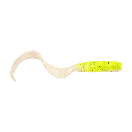 Berkley Gulp! Grub Soft Bait, 4in, Chartreuse Pepper Neon, 1545479