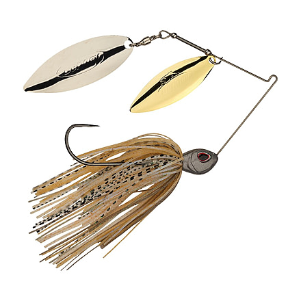 Berkley Power Blade Standard Double Willow Spinnerbait, 1/2oz, Silver Bullet/Gold + Silver, 1570571