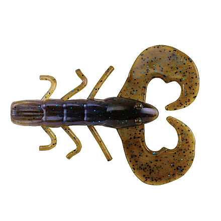 Berkley PowerBait Chigger Bug Soft Bait, 10, 3in, IKEs Green Pumpkin Blue Flash, 1495836