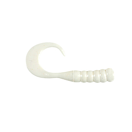 Berkley PowerBait Ribbontail Grubs, 3in, 15 Pack, White, 1307430