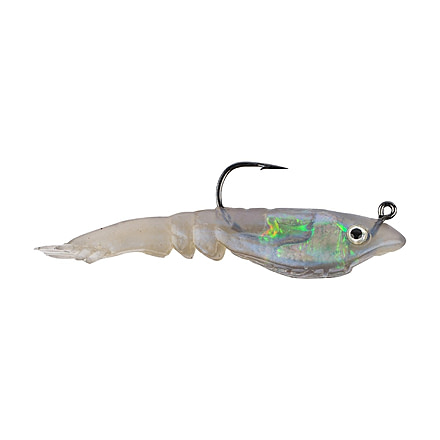 Berkley PowerBait Saltwater Rattle Shrimp Soft Bait, 3in, 3 Pack, Natural, 1140865