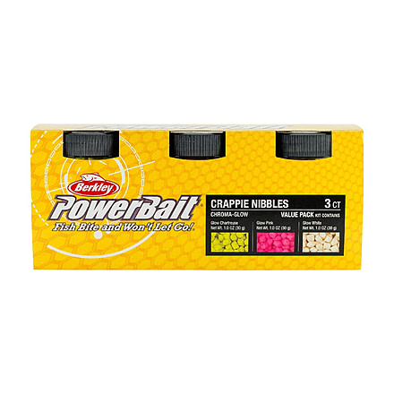 Berkley PowerBaitChromaGlow Crappie Nibble Assortment, Assorted, 1499233