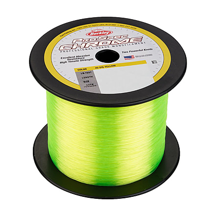 Berkley ProSpec Chrome Monofilament Line, 0.021in/0.53mm, 25lb/11.3kg, 1000yd/914m, Hi-Vis Yellow, 0.021 in/0.53 mm, 1543665