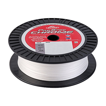 Berkley ProSpec Chrome Premium Hollow Braid Superline, 0.022in/0.55mm, 80lb/36.2kg, 500yd/457m, Cabo White, 0.022 in/0.55 mm, 1546865