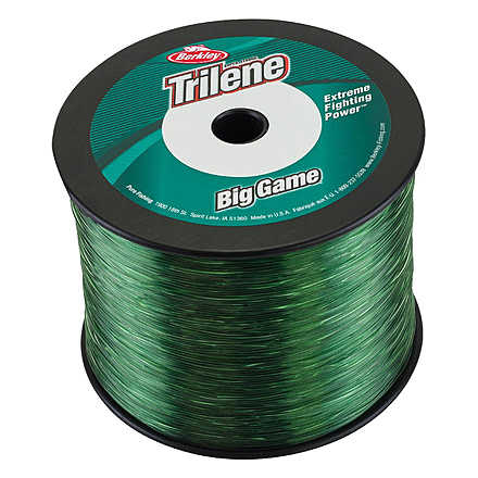 Berkley Trilene Big Game Monofilament Bulk Spool, 40lb 1480yd, Green, 0.024 in/0.60 mm, 1002949
