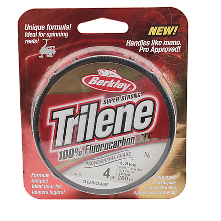 Berkley Trilene Fluorocarbon XL Professional Grade Filler Spool Line, 4 lb, 200 Yards, Clear 178530