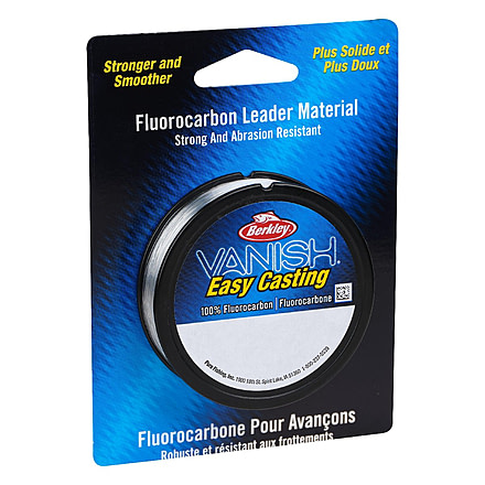 Berkley Vanish Leader Material Line, 0.010in/0.25mm, 6lb/2.7kg, 50yd/45m, Clear, 0.010 in/0.25 mm, 1564106