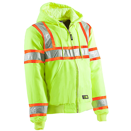 Berne Hi-Vis Type R Class 3 Hooded Active Jacket - Mens, Yellow, Medium HVJ571YWR400