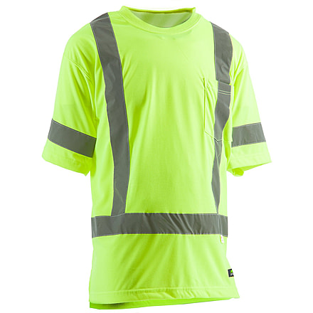 Berne Hi-Vis Type R Class 3 Pocket Tee - Mens, Yellow, Medium HVK007YWR400