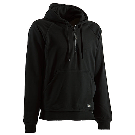 Berne Quarter-Zip Hooded Sweatshirt - Mens, Black, Medium SP350BKT400
