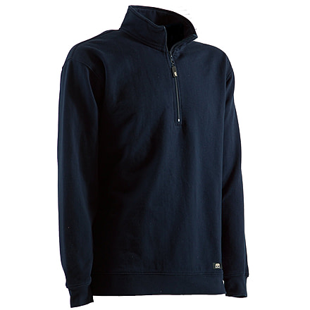 Berne Unlined Quarter Zip Sweatshirt - Mens, Navy, Medium SP450NVR400
