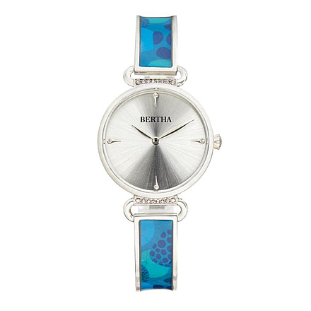 Bertha Katherine Enamel-Designed Bracelet Watch, Blue - Womens, BTHBS1302