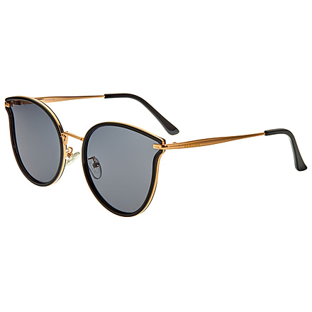 Bertha Moon Polarized Sunglasses - Womens, Gold Frame, Black Lens, Gold/Black, One Size, BRSBR056C1