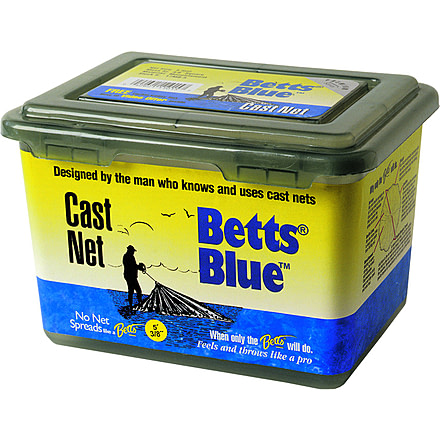 Betts Blue Mono Cast Net 4' 1/2" Mesh 1.2Lb Lead per Ft, Boxed, 15B-4