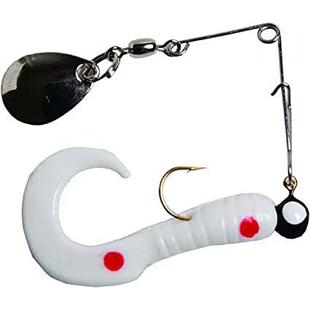 Betts Spin Curl Tail Lure, White Coachdog, 1/32oz, 1 1/2in, 021CT-42N
