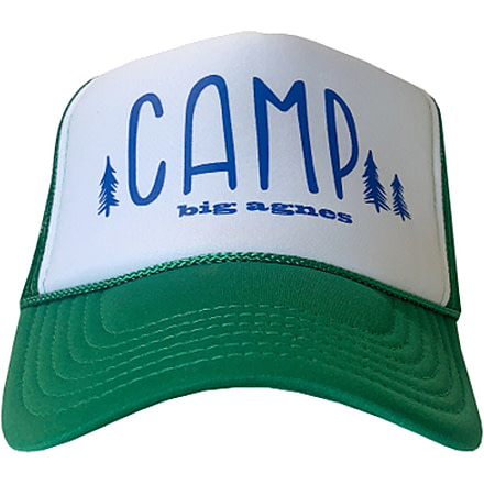Big Agnes Camp Foam Front Trucker, White/Kelly Green, One Size, AHCAMP-WKG-OS
