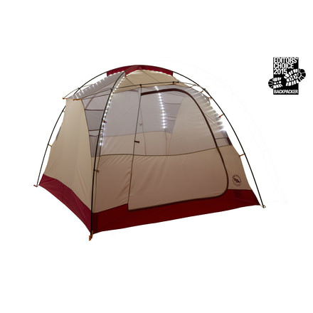 Big Agnes Chimney Creek 4 mtnGLO Tent-Orange/Cream