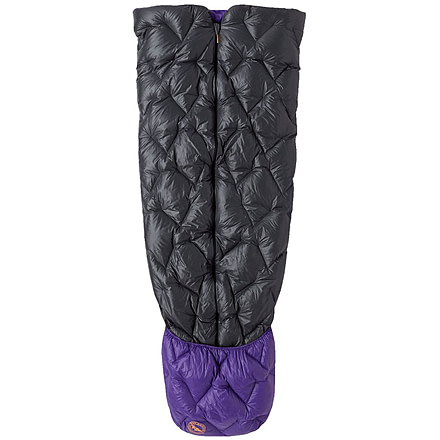 Big Agnes Fly Creek UL Zip Quilt 50 Sleeping Bag, Asphalt/Royal Purple, Regular, BFCULZQR5025