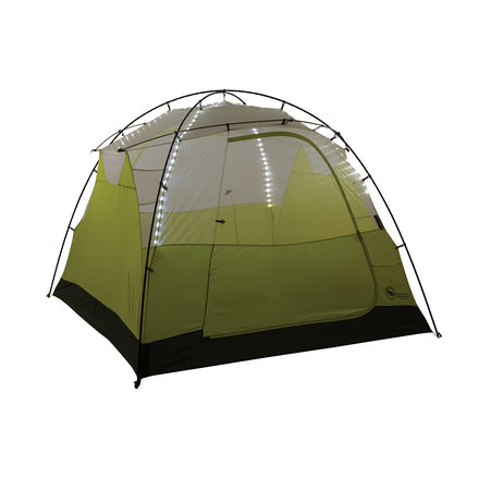 Big Agnes Gilpin Falls Powerhouse 4 mtnGLO Tent - 4 Person, 3 Season-White/Sulphur