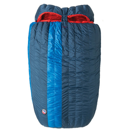 Big Agnes King Solomon 15 Double Sleeping Bag 650 DownTek, Blue/Red, 40in Double Wide, BDWKS19