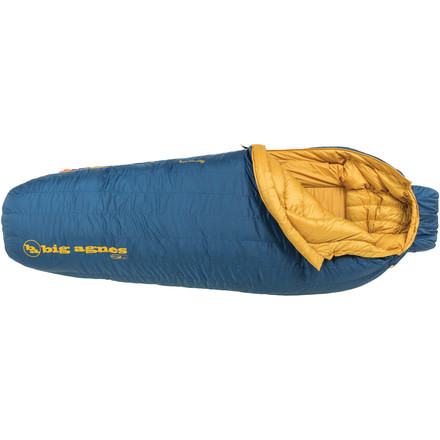 Big Agnes Storm King 0 Sleeping Bag 650 DownTek-Blue-Long-Left