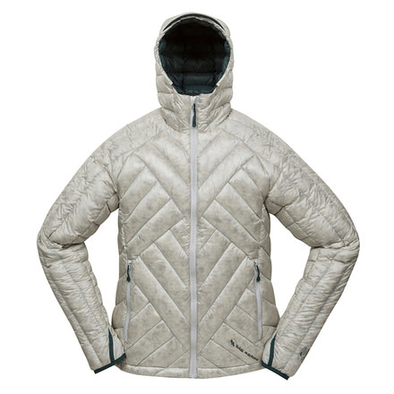 Big Agnes Women's Shovelhead Hooded Jacket - 700 DownTek, Pearl/Green, Small 31403-110-SM