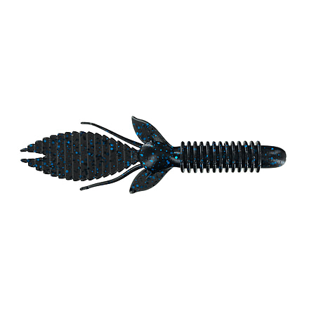 Big Bite Baits BFE Soft Bait, 6, 4.5in, Black Blue Flake, 45BFE-01