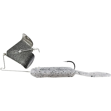 Big Bite Baits Skipping Toad Buzz Soft Baits, Grey Blade/Dirty Snow, 3/8 oz, SKIPTBUZZ38