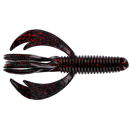Big Bite Baits Swimming Craw Tube Tube, 10, 4in, Black Neon, SWCRWT-06