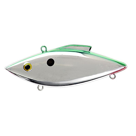 Bill Lewis Rat-L-Trap Chrome Lipless Crankbait, 3in, 1/2oz, Sinking, Chrome Green Back, BLF-RT25G