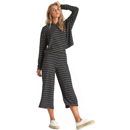 Billabong Brunch Date Long Sleeve Top - Womens, Black Multi, Extra Small, J9031BBR-bml-XS