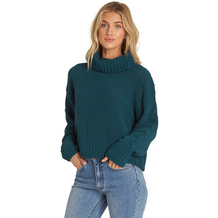 Billabong Cherry Moon Sweater - Womens, Deep Jade, Medium, JV11WBCH-DPJ-M