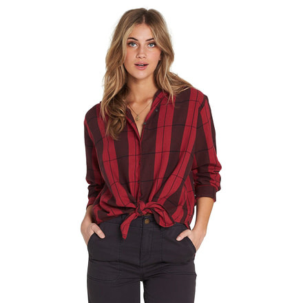 Billabong Cozy Down Polar Fleece Jacket - Womens, Garnet, Medium, J508SBCO-GAR-M