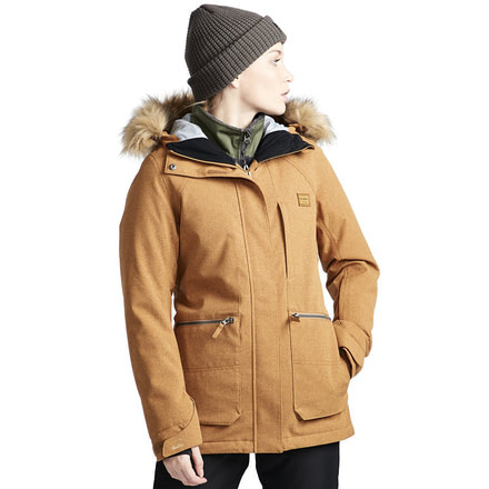 Billabong Into The Forest Insulated Jacket - Womens, Beeswax, Extra Small, JSNJVBIN-750-XS