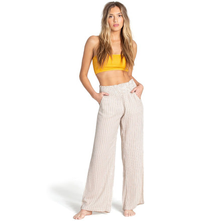 Billabong New Waves Stripe - Casual Pants - Womens, Warm Sand, Small, J323JNEW-WSN-S