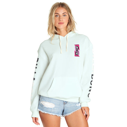 Billabong Retro Logo - Hoodie - Womens, Seaspray, Large, J651UBRE-SPY-L