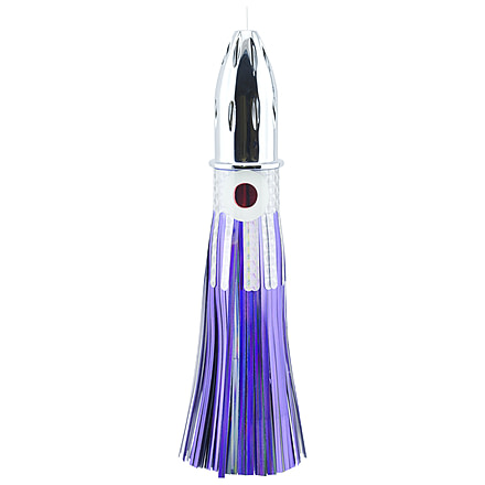 Billy Baits Mister Big Lure, 453g/16oz Head, 9in/22.8cm, Black/Purple Mylar Skirt, BB-MB12