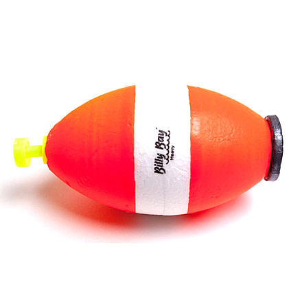 Billy Bay Big Boy Weighted Foam Floats 2-1/2in Oval Red/ White 2Pk, M250W-HVY-2RW