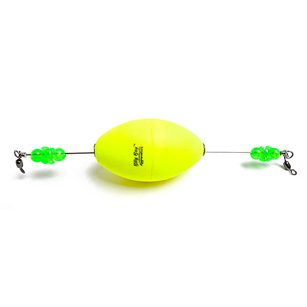 Billy Bay Click Clackers Aggravator Rig Unweighted 2-1/2in Oval Yellow 1Pk, A0250-Y