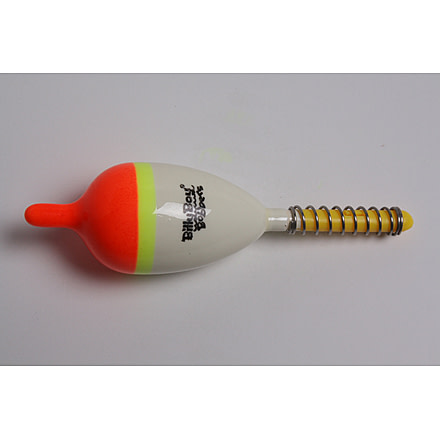 Billy Boy Bobbers Oval Balsa Spring Floats 5/8in, 36Pk, White/Chartreuse/Red, 510-SS-36W