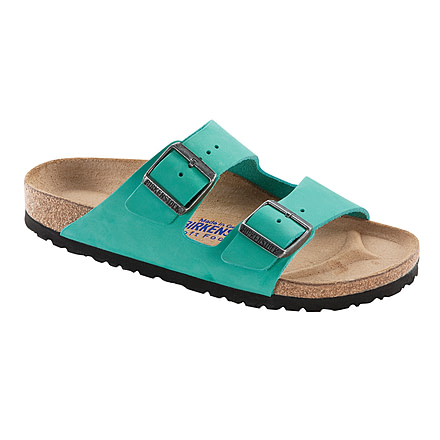 Birkenstock Arizona Nubuck Soft Footbed Sandal - Women's-Billiard-Medium-40