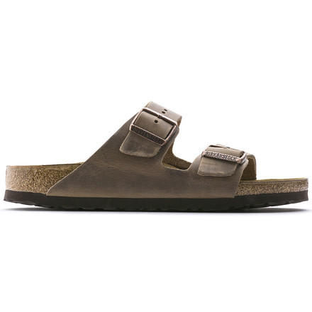 Birkenstock Arizona Oiled Leather Cork-Latex Footbed Sandals, Tobacco Oiled Leather, Narrow, 37, 352203-37