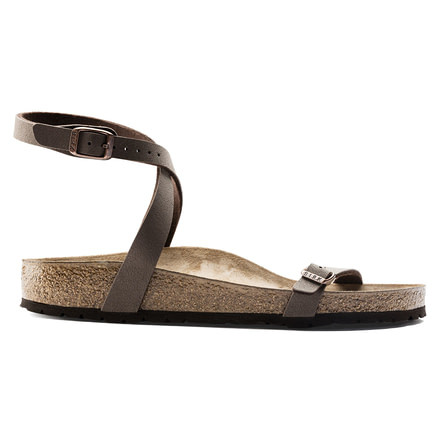 Birkenstock Daloa Birkibuc Cork-Latex Footbed Sandals - Womens, Mocha Birkibuc, Narrow, 38, 1006254-38