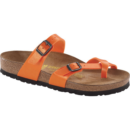 Birkenstock Mayari Birko-Flor Sandal - Women's-Flame Orange-Medium-37
