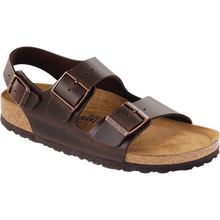 Birkenstock Milano Brown Soft Footbed Sandal - Men's-Brown-41-Medium