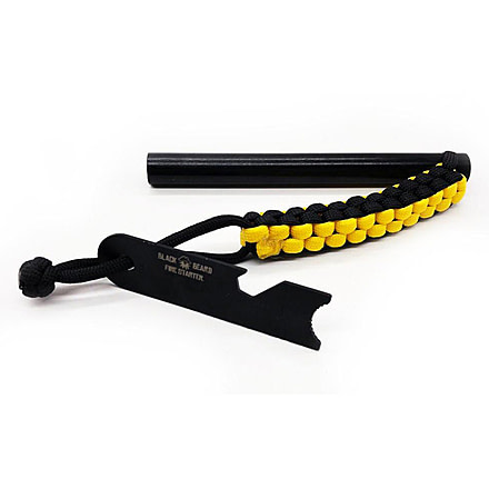 Black Beard Fire Ferro Rod, Black/Yellow, BB-FerroRod
