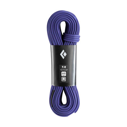 Black Diamond 7.8 Rope - 60M - Fulldry, Dual Purple, F60 BD323010DUPRF601
